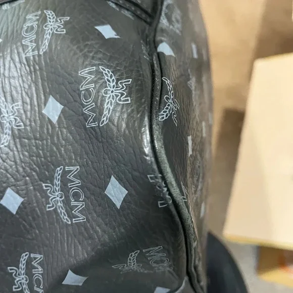 MCM Jumbo Black Visetos Tote